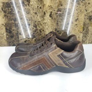 Quotes Mens Sneakers Brown Leather Lace Up Bicycle